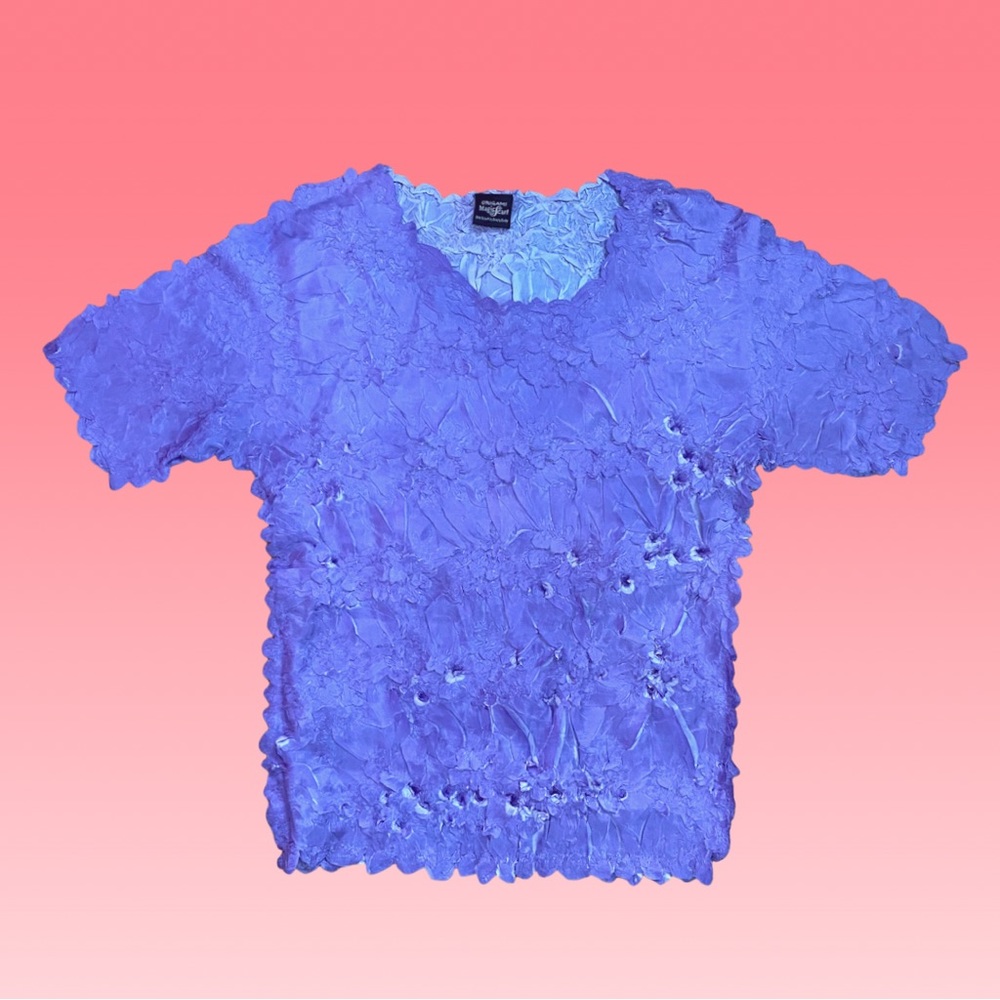 🌈4/$20🌈 Vintage 90s/Y2K Origami MagicScarf Crinkle PopCorn Texture Grunge S-L